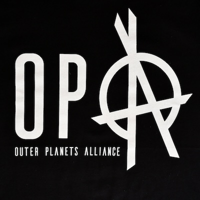 The Outer Planets logo from the Expanse